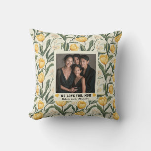 Tulip Garden Mama Mom Mother Sofa Throw Pillow