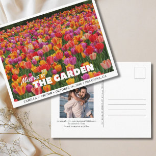 Tulip Garden Wedding Enregistrer la date Carte pos