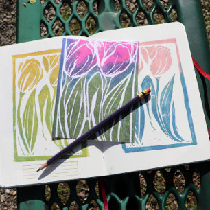 Tulip Gardening Art Postcard