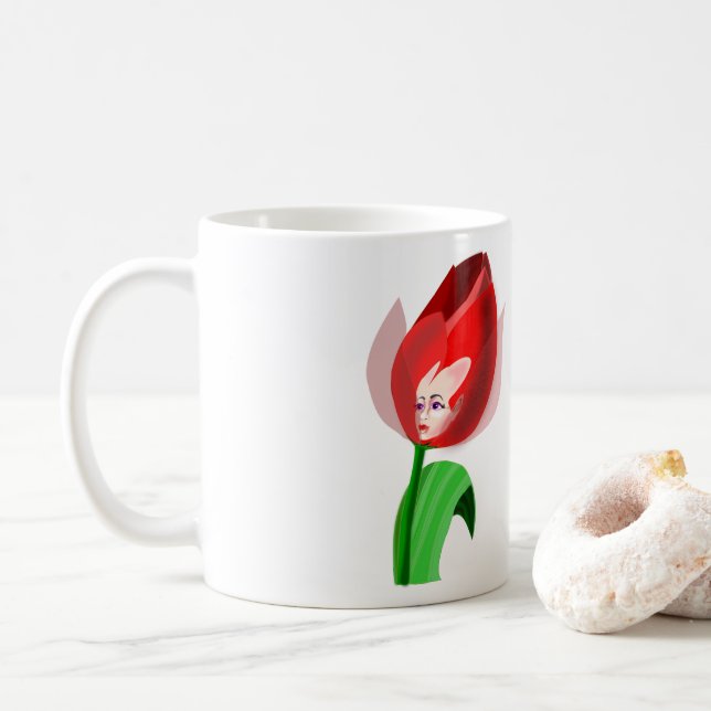Tulip Girl Coffee Mug (Avec donut)