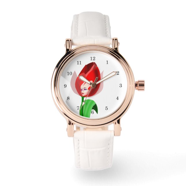 Tulip Girl Watch - Customizable (Front)