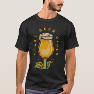 Tulip Glass Craft Beer Girl T-Shirt