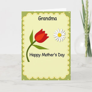 Tulip Grandma Mothers Day Card
