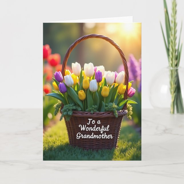 Tulip Grandmother Message Card (Front)