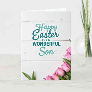 Tulip Happy Easter Son Card