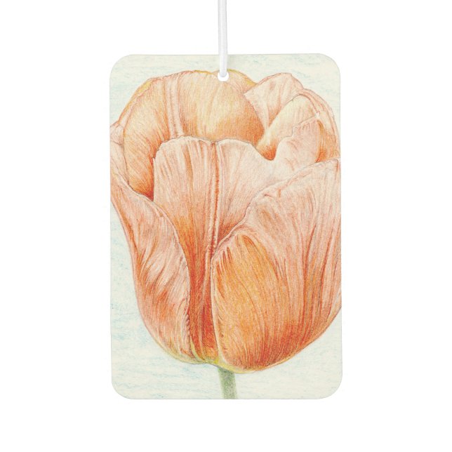 Tulip in Peach Colour Air Freshener (Front)
