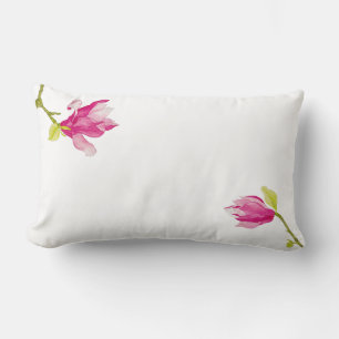 Tulip Magnolias on a Lumbar Pillow