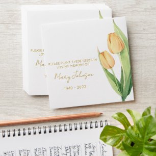 Tulip Memorial Funeral Seed Envelope