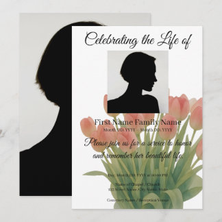 Tulip memorial invitation