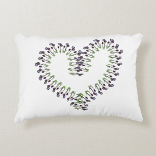 Tulip Open Heart Design Accent Pillow
