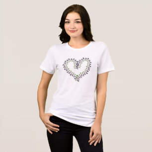 Tulip Open Heart Design Tri-Blend Shirt