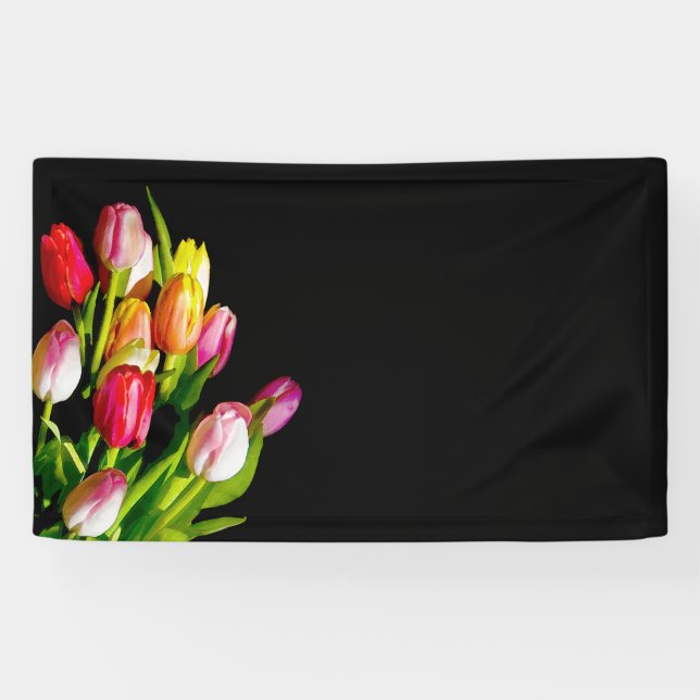 Tulip Painting - Original Flower Art Banner (Horizontal)
