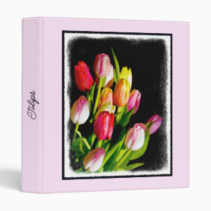 Tulip Painting - Original Flower Art Binder