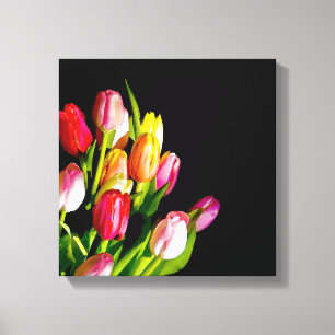 Tulip Painting - Original Flower Art Canvas Print