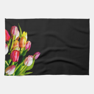 Tulip Painting - Original Flower Art Kitchen Towel