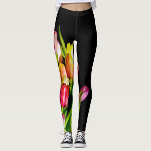 Tulip Painting - Original Flower Art Leggings