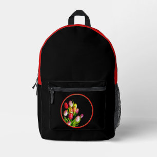 Tulip Painting - Original Flower Art Printed Backpack