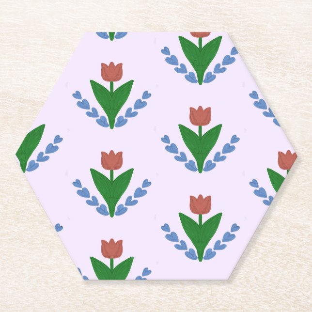 Tulip Paper Coaster (Front)