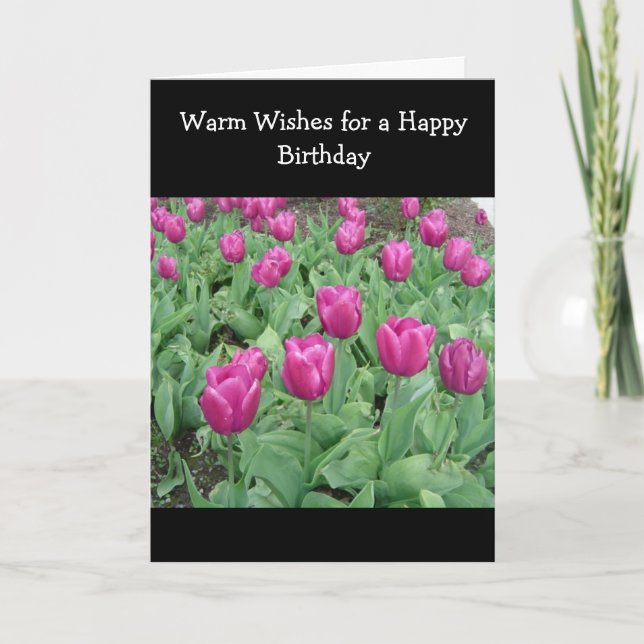 Tulip Patch Birthday Wish Card (Front)