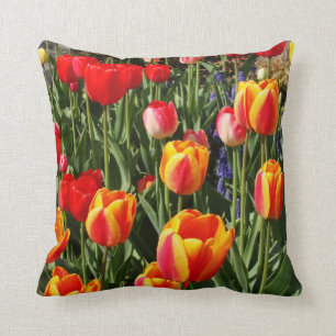 Tulip Patch Throw Pillow