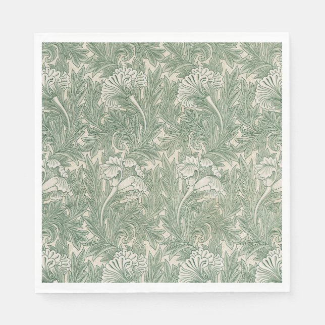 Tulip Pattern (by William Morris) Napkin (Front)