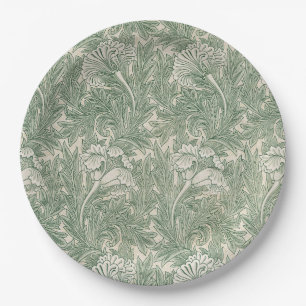 Tulip Pattern (by William Morris) Paper Plate
