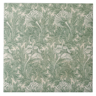 Tulip Pattern (by William Morris) Tile