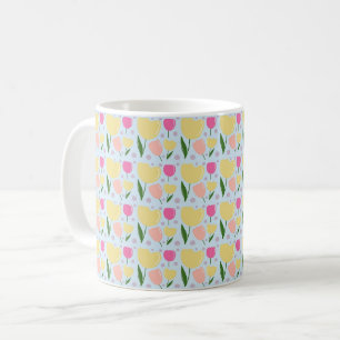 Tulip pattern coffee mug