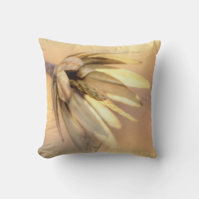 Tulip Poplar Empty Seed Pod Throw Pillow (Front)