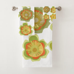 Tulip Poplar Flower Floral Bath Towel Set