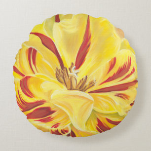 Tulip Power II Round Pillow