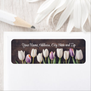 Tulip Pretty Flowers Wood Country Return Address