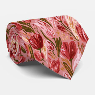 Tulip Print Best Man Wedding Tie