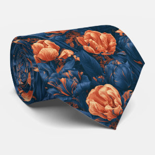 Tulip Print Father Groom Spring Wedding Tie