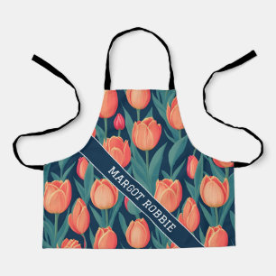 Tulip Retro Colourful Personalized Pattern Apron