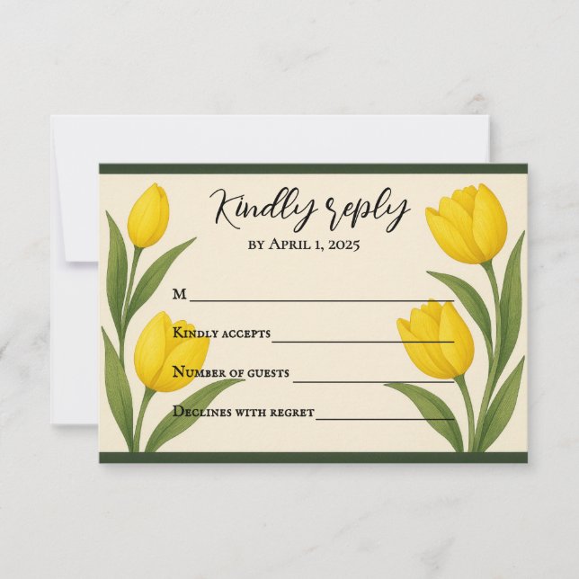 Tulip Reverie RSVP Card (Front)