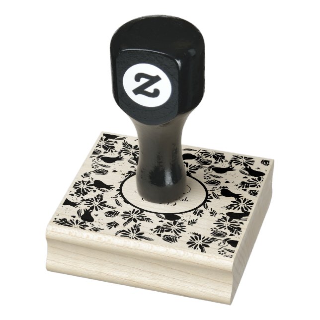 Tulip Rose Garden Save the Date Wedding Initial Rubber Stamp (Stamp)