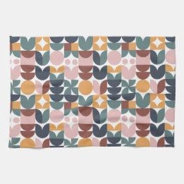 Tulip Scandinavian Modern Geometric Pattern Kitchen Towel