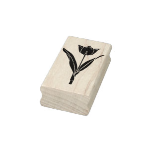 tulip silhouette art stamp