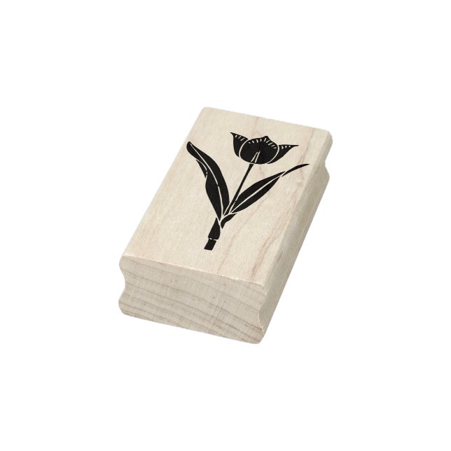 tulip silhouette art stamp (Stamp)