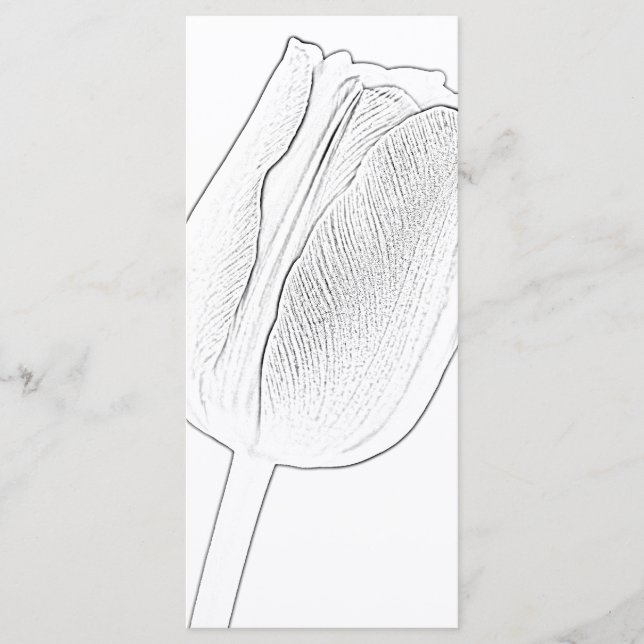 Tulip Sketch Programme de mariage de printemps (Devant)