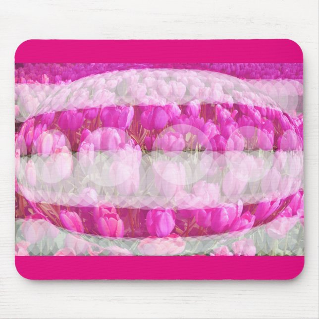 Tulip spirits floral mouse pad (Front)