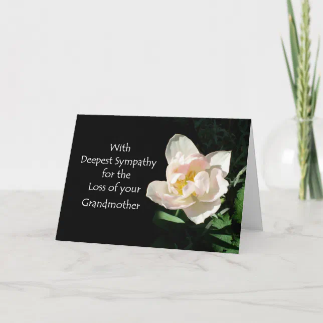Tulip Sympathy Card - Loss of a Grandmother | Zazzle