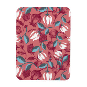 Tulip Symphony: Floral Patterns Magnet