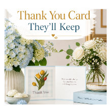 Tulip Thank You Card | Elegant Floral Note