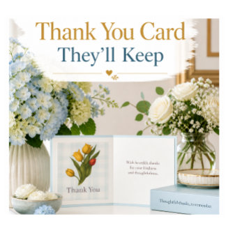 Tulip Thank You Card | Elegant Floral Note