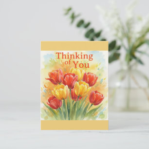 Tulip "Thinking of You" Postcard
