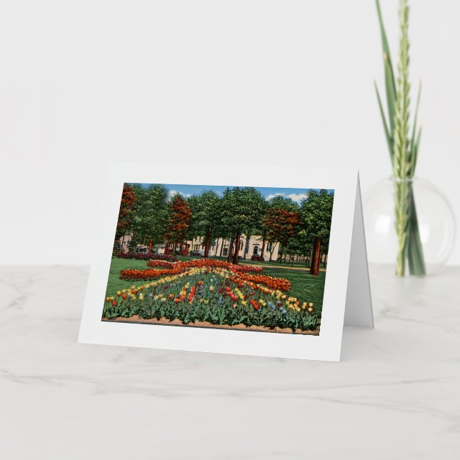 Tulip Time Holland, Michigan Foil Greeting Card (Front)