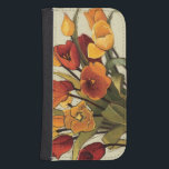 Tulip Time Samsung S4 Wallet Case<br><div class="desc">© Shirley Novak / Wild Apple. A bouquet of colourful tulips in shades of orange, yellow and red. An off-white background completes the image.</div>
