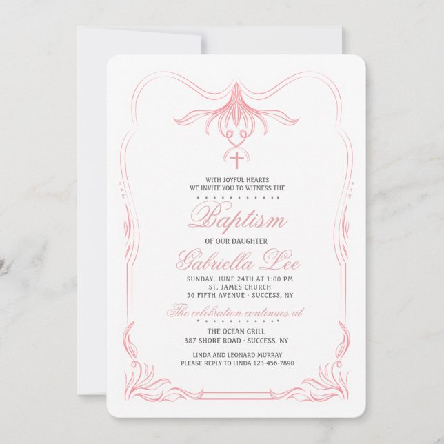 Tulip Top Floral Invitation (Front)